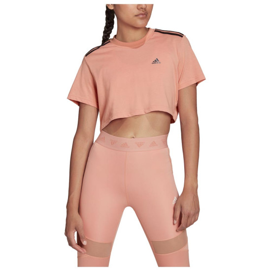 Adidas Γυναικεία κοντομάνικη μπλούζα crop Adidas Γυναικεία κοντομάνικη μπλούζα crop